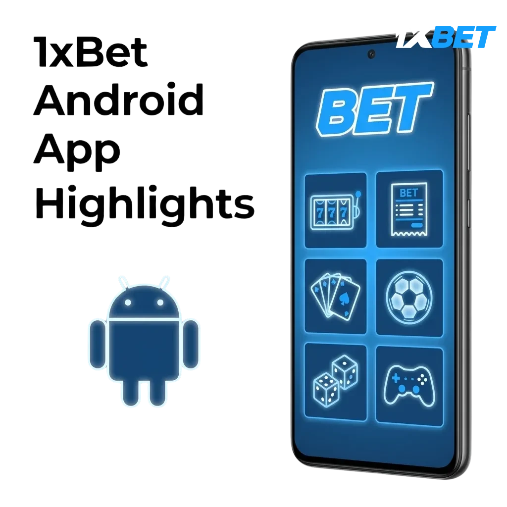 1xBet Android app: free APK install, fast navigation, live odds, and mobile casino games in one place.