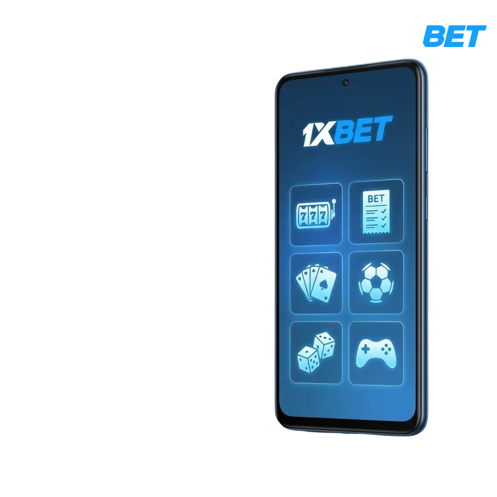 1xBet Android app on phone and tablet, sports betting and casino, free download and quick setup in Pakistan.