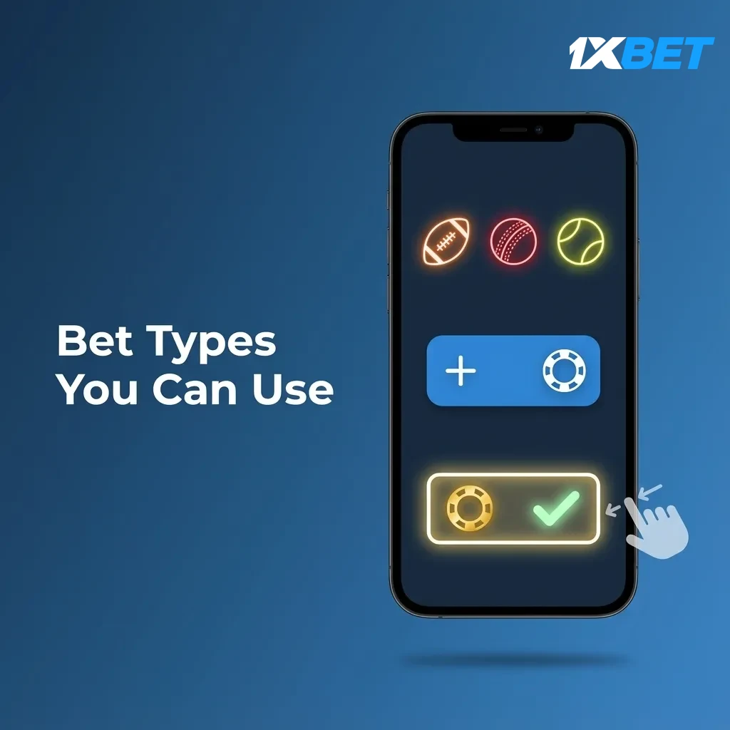 Infographic: Bet Types - Single; Express/Accumulator (all legs win); System (some legs can fail). Risk vs return overview.