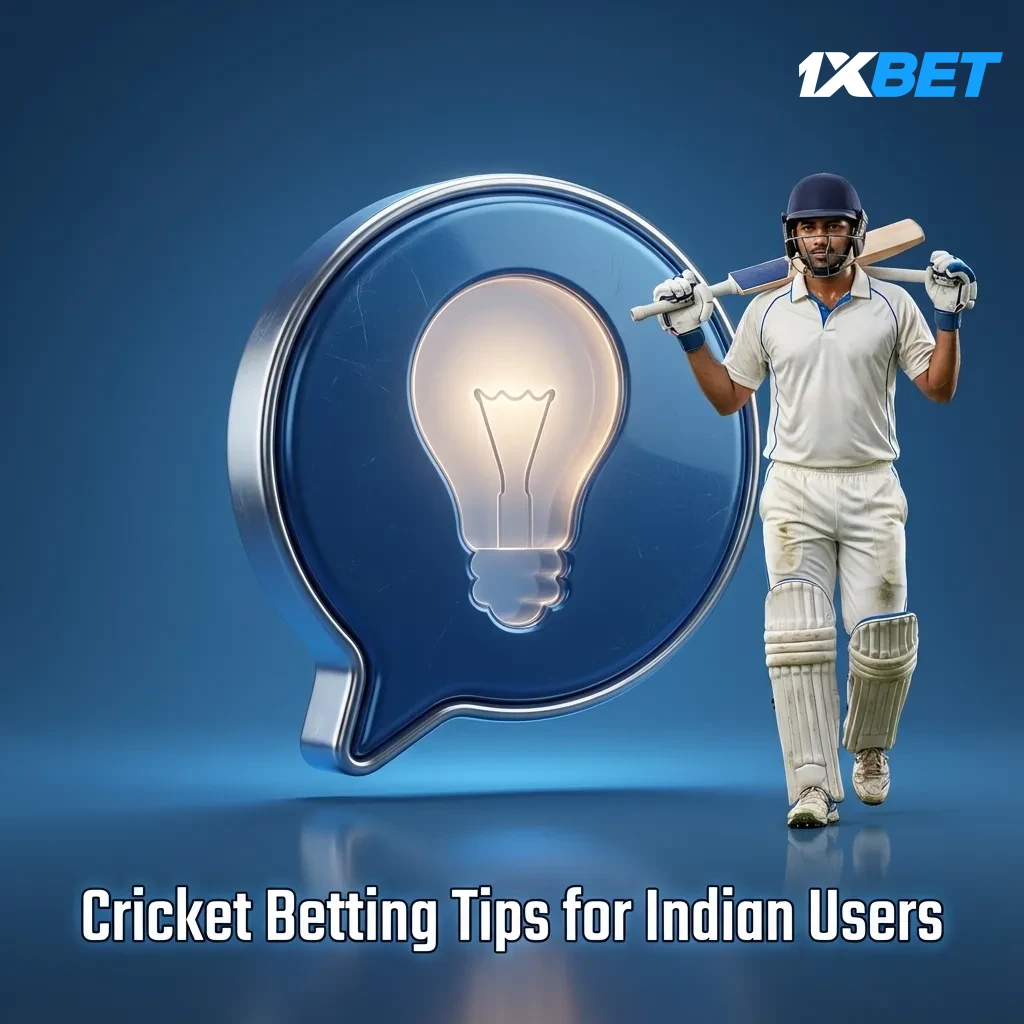 Infographic: cricket betting tips for Indian users—study form, check toss and pitch, manage bankroll, use live odds, stats.