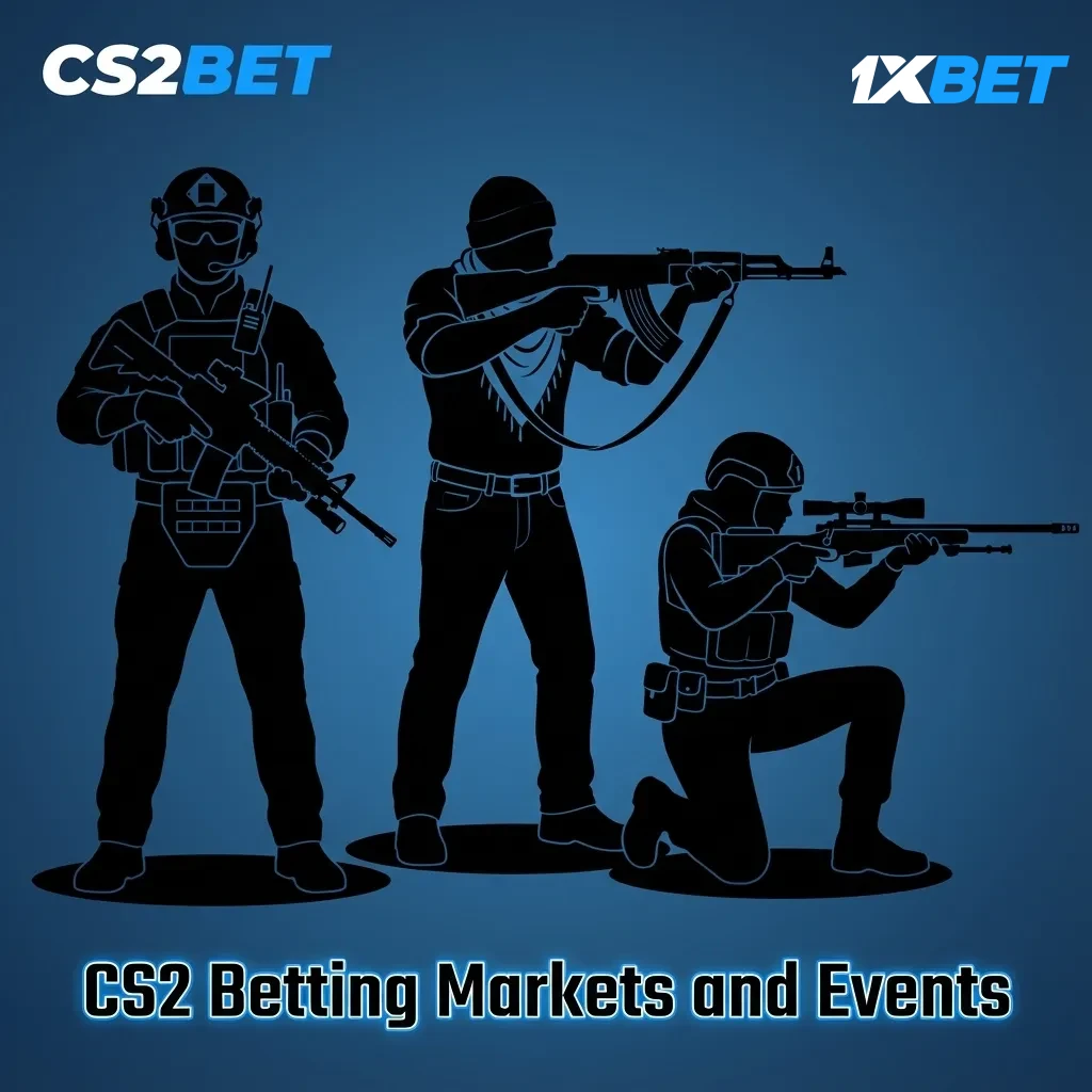 CS2 betting infographic: match/map winners, totals, pistols, handicaps; events PGL Major, IEM Katowice, ESL, BLAST, Cologne.