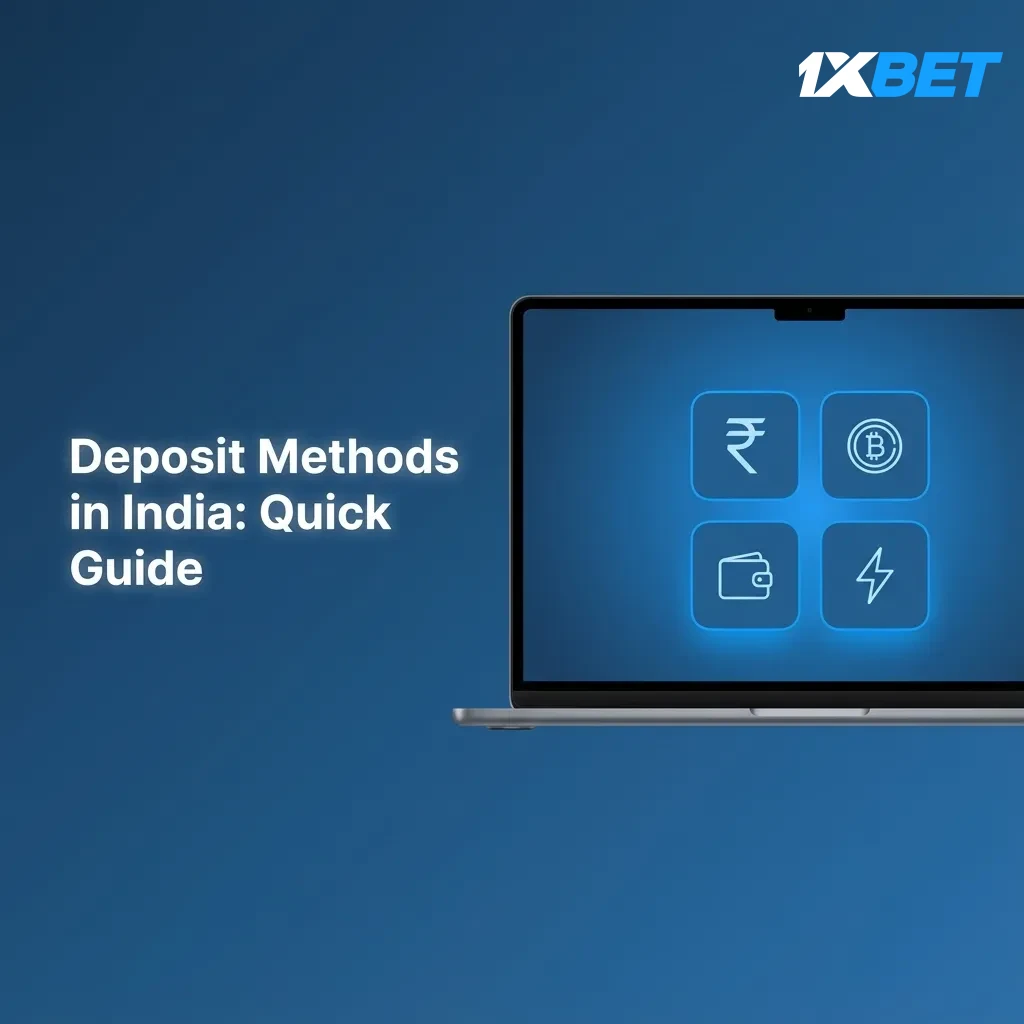 Deposit methods in India: UPI, NetBanking, cards, wallets; step-by-step to fund your 1xBet account in INR.