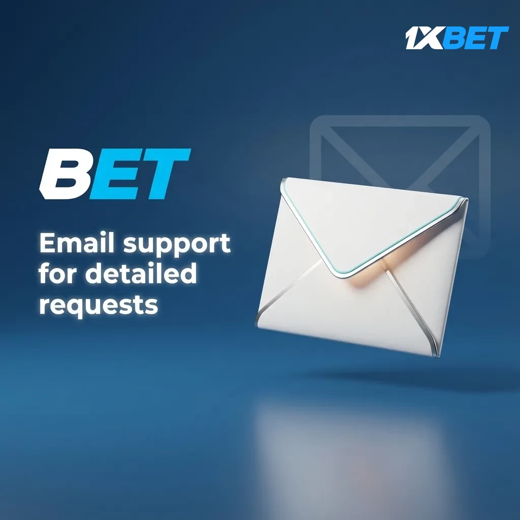 Graphic: Email support best for KYC, payments; use in-app Email us or support@1xbet.com; 24/7, 2–12h first reply.