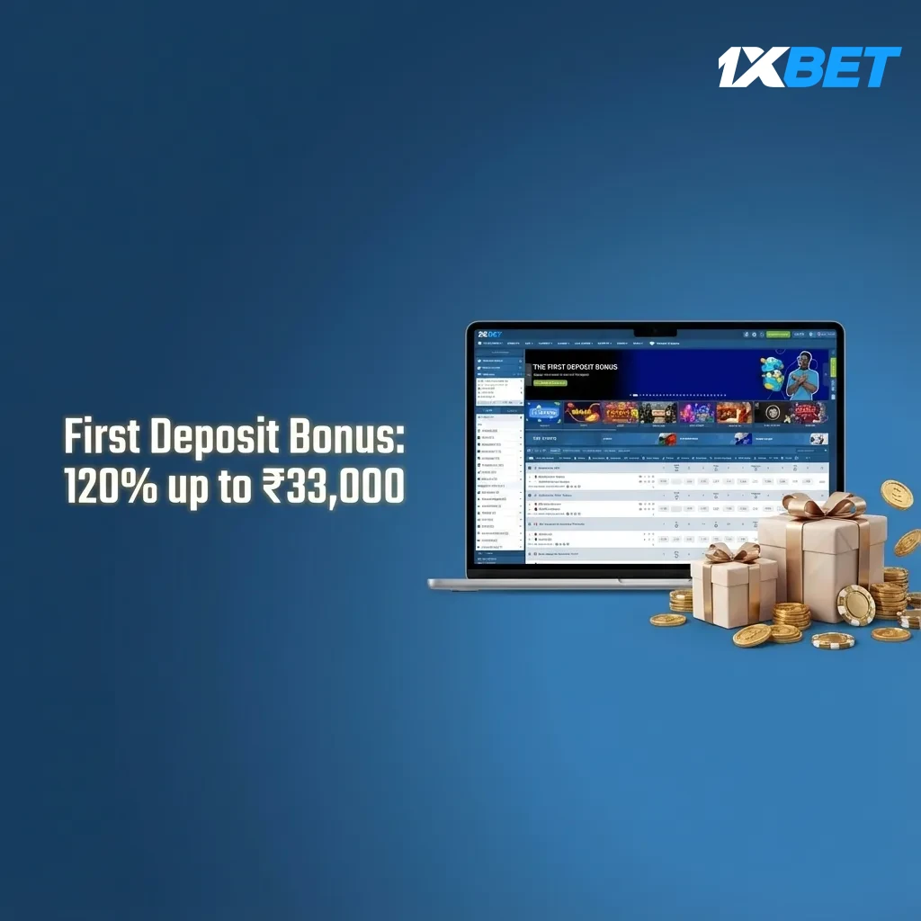 1xBet promo: 120% first deposit bonus up to ₹33,000. Choose sports or casino. Min deposit ₹100. T&Cs apply. 30 days.