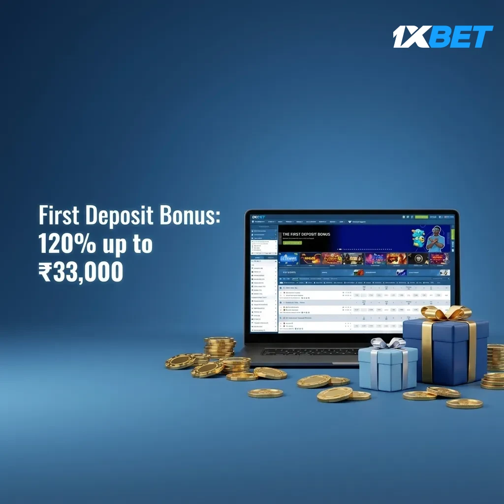 First Deposit Bonus 120% up to ₹33,000. Opt in before deposit. Min ₹100. Sports or Casino. Wagering terms apply.