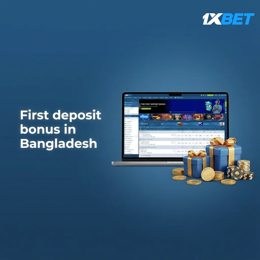 1xBet first deposit bonus in Bangladesh: 120% up to 46,700 BDT. Min 900 BDT. Use on Sports or Casino.