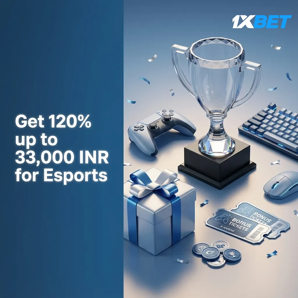 Esports bonus: 120% up to 33,000 INR for new users after first INR deposit; wagering applies.