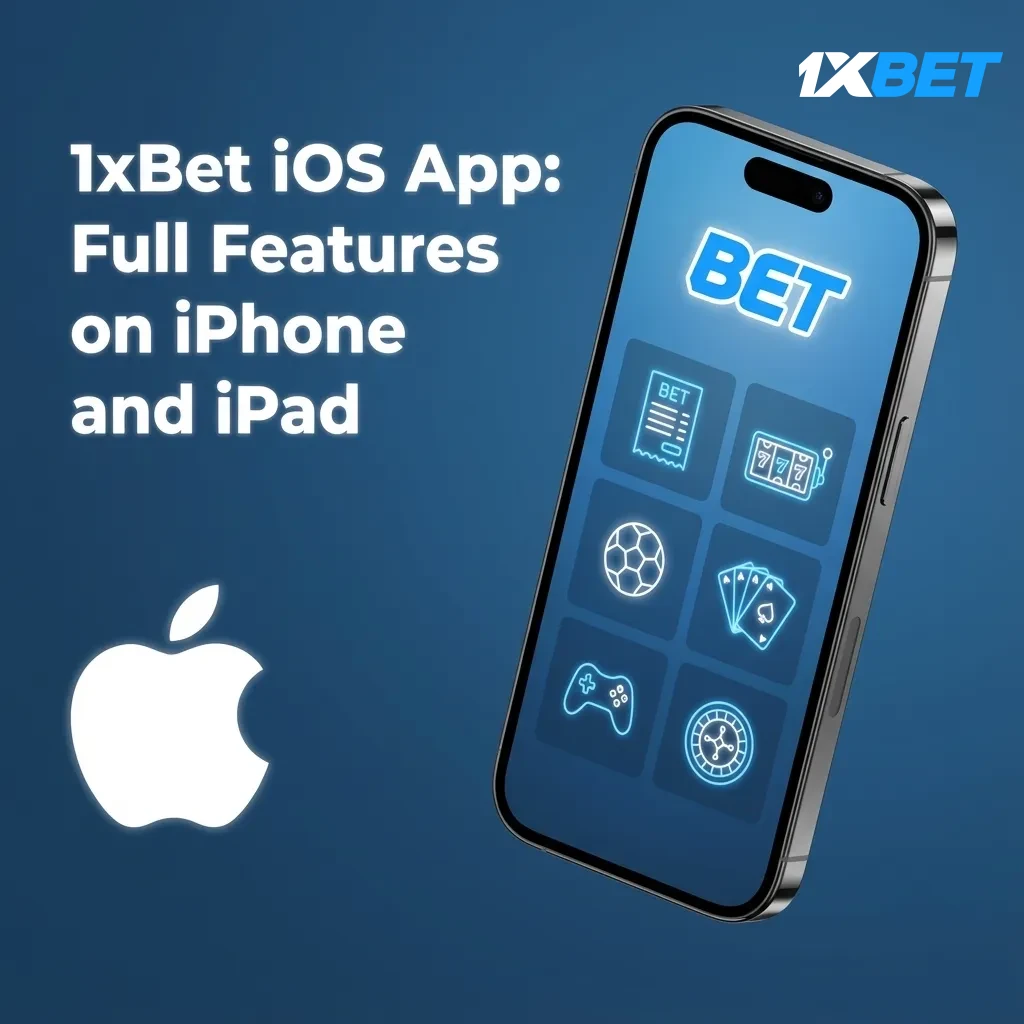 1xBet iOS app on iPhone and iPad with sports and live betting, casino, payments, push alerts, fast slips, quick deposits