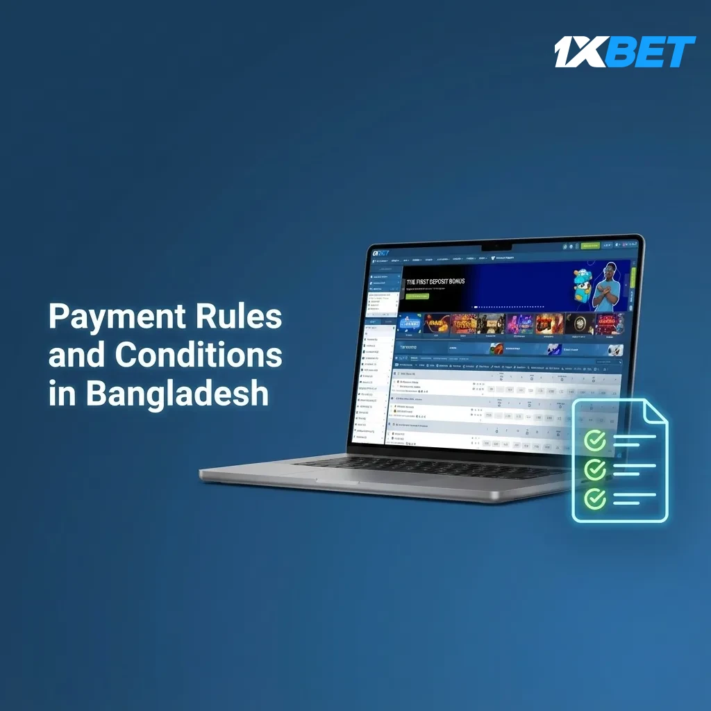 Payment rules in Bangladesh: same-name transfers, deposit-method withdrawals, KYC checks, 1x turnover, BDT limits.