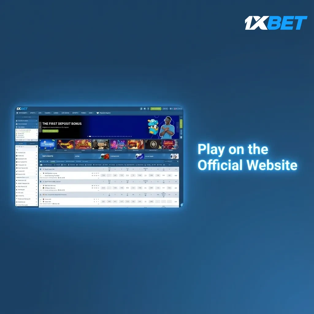 Official website on laptop and phone with betting, casino, live streams, and account management; no download needed.