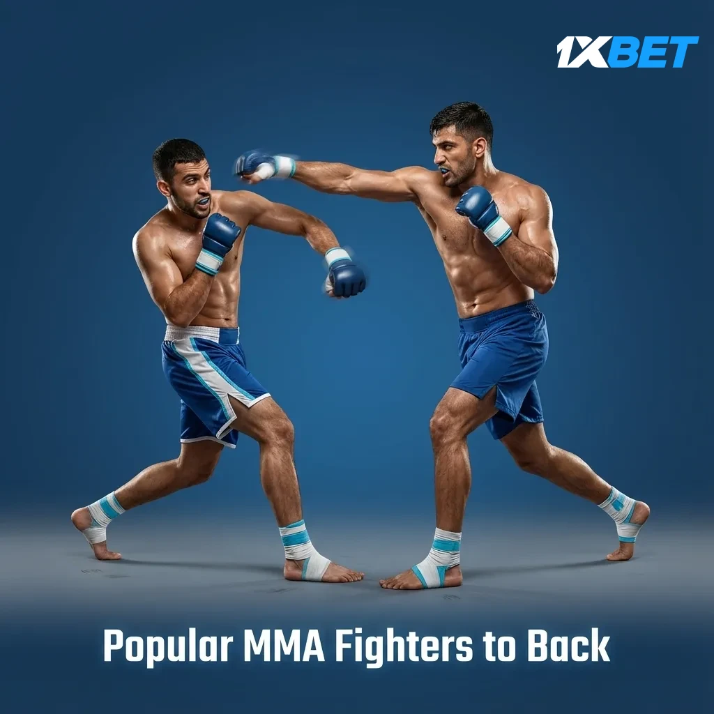 Poster titled 'Popular MMA Fighters to Back' featuring Makhachev, Pereira, O’Malley, Chimaev, Edwards, Zhang Weili, Topuria.