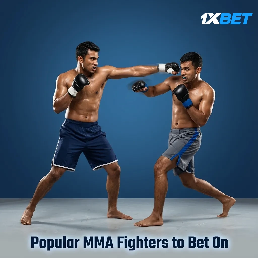 Graphic showing popular MMA fighters to bet on: Makhachev, Volkanovski, Jones, Adesanya, Edwards, O’Malley, Zhang.