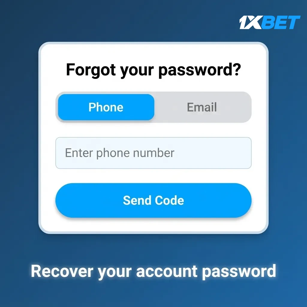 Password recovery steps: open Forgot Password, choose email or phone, verify code, set new password, sign in, enable 2FA.