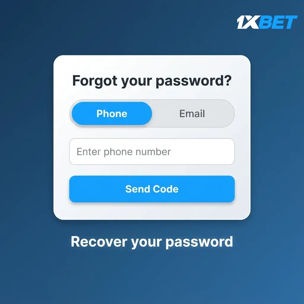 Password recovery illustration showing reset via SMS, email, or social, then code verification and new password setup.