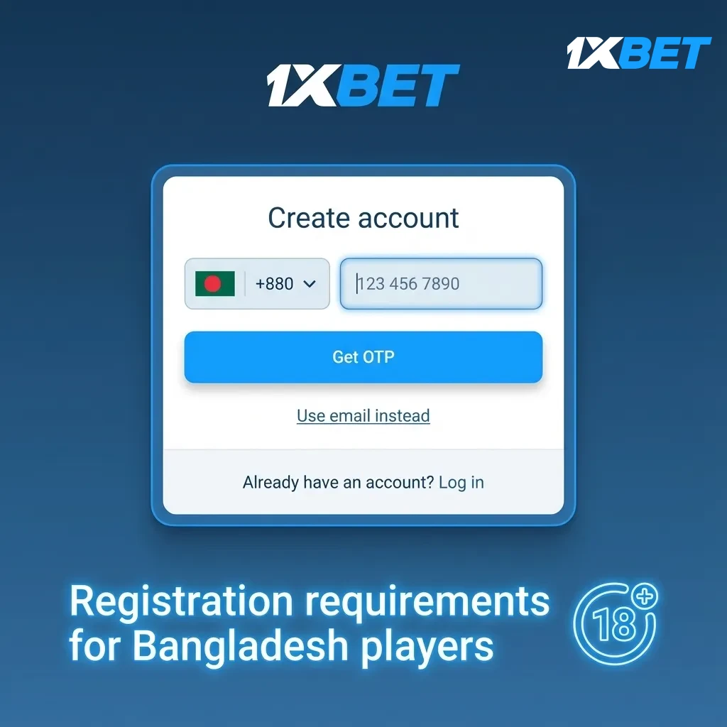 Infographic: Bangladesh registration rules—18+, single account, real data, Bangladeshi phone/email, KYC docs