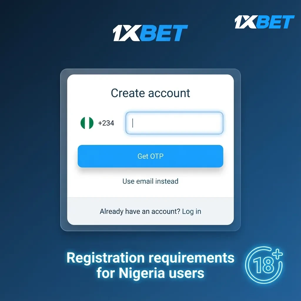 Infographic: Nigeria registration rules—18+, legal details, one account, KYC ID & address, NGN payments in your name.
