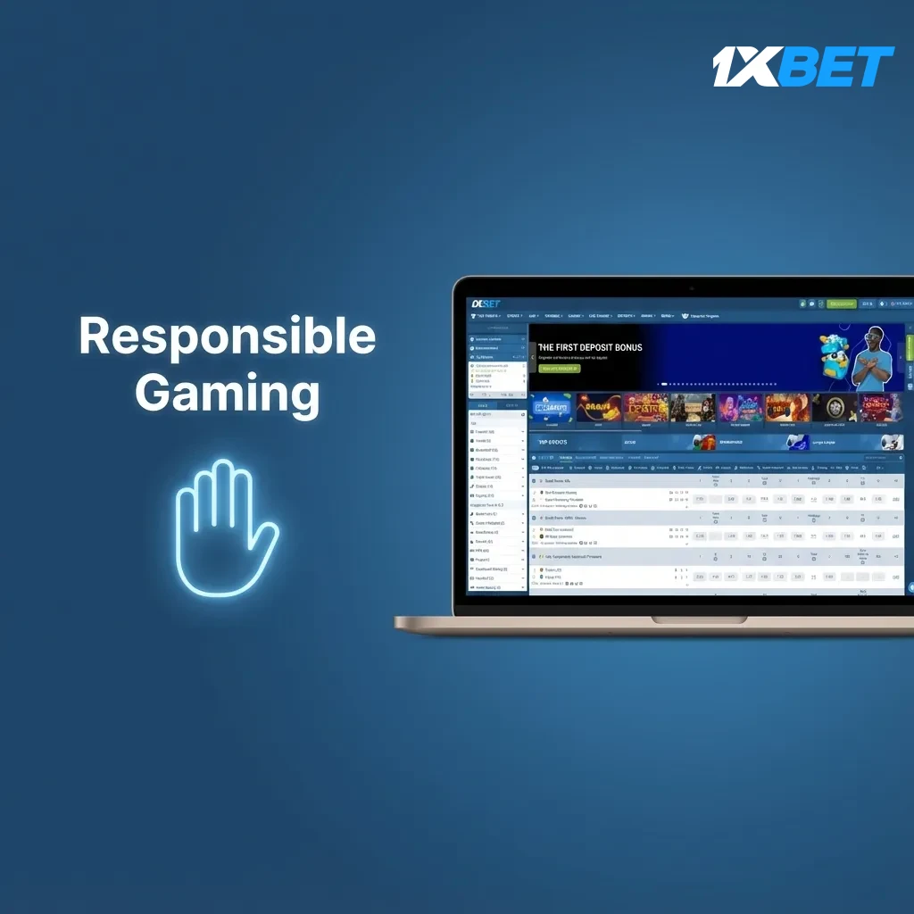 Responsible gaming tips graphic: 18+ only, set limits, take breaks, avoid chasing losses, secure account, seek help.