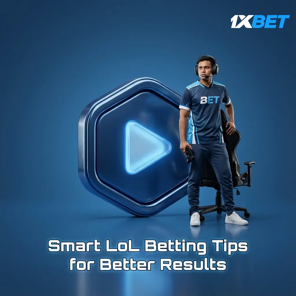 Smart LoL betting tips graphic: bankroll 1–3%, form, draft and side, patch meta, check odds, use live data, log results