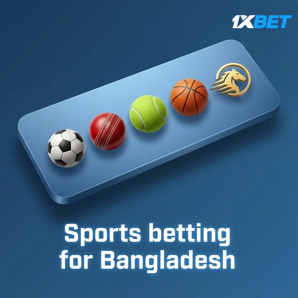 Bangladesh sports betting on 1xBet: 40+ sports, live & pre-match, fast odds, BDT payouts; cricket, football, kabaddi, more.