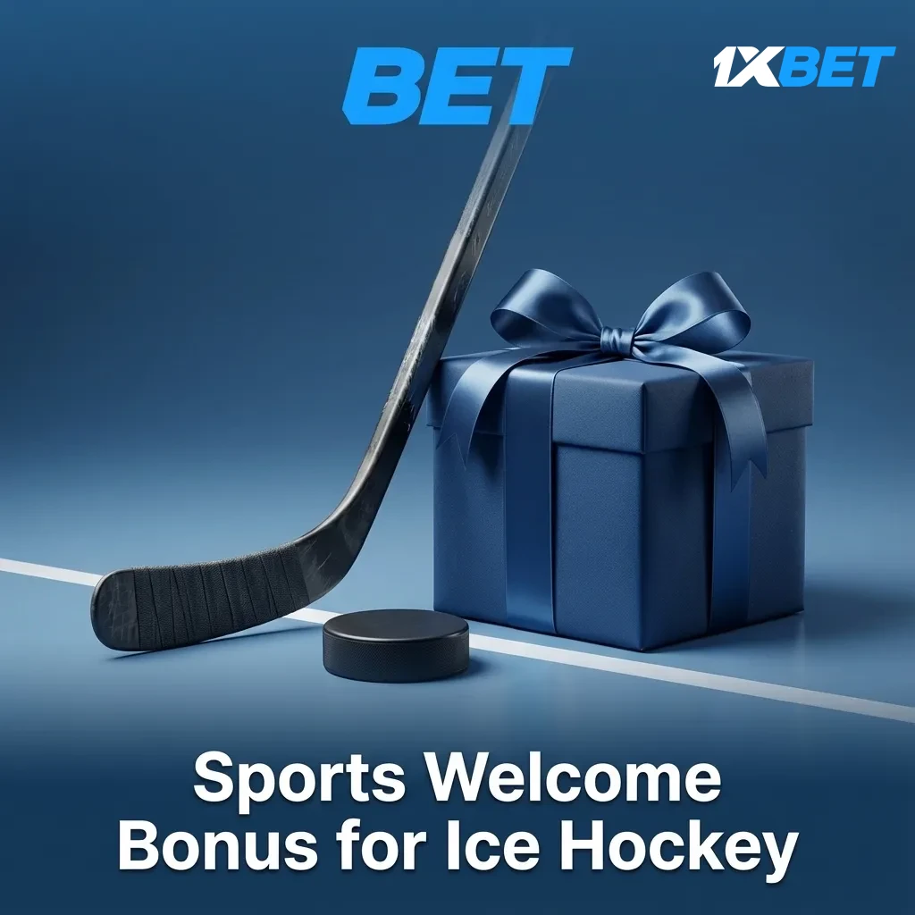 Ice hockey sports welcome bonus banner: 100% first deposit up to PKR 30,000, terms and wagering apply.