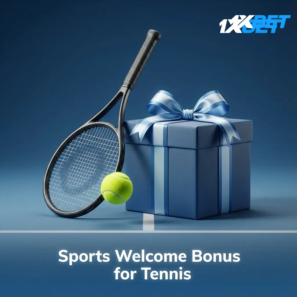 1xBet Tennis Welcome Bonus: 100% on first deposit, accumulator wagering rules apply; check terms and validity.