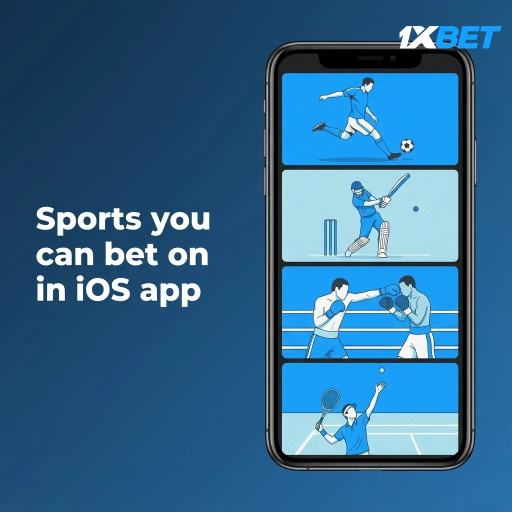 iOS betting app screen showing sports and live odds: Football, Basketball, Tennis, Cricket, Boxing, MMA, Esports, more.