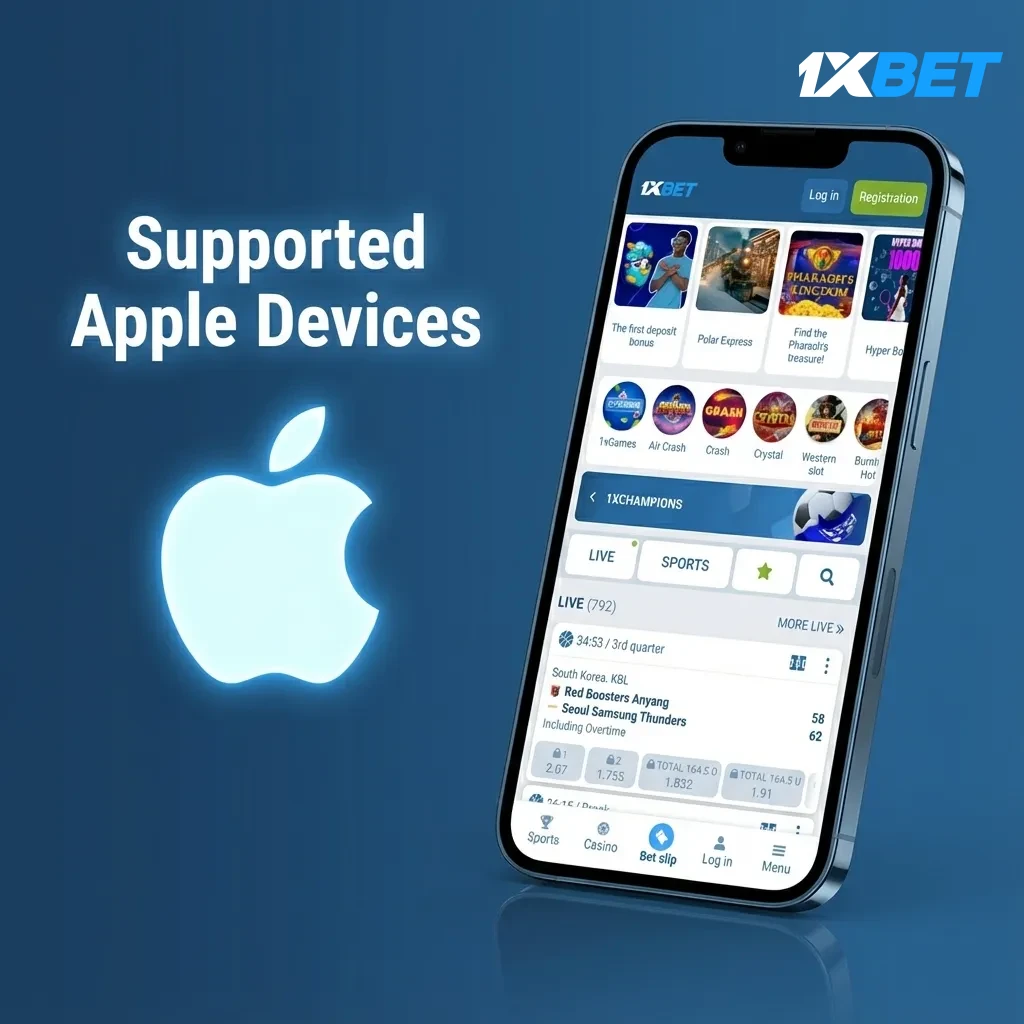 Supported Apple devices list: iPhone 6s–15 series, SE, iPad (7th gen+), Air, mini, Pro, iPod touch 7; iOS 12.2+ required.