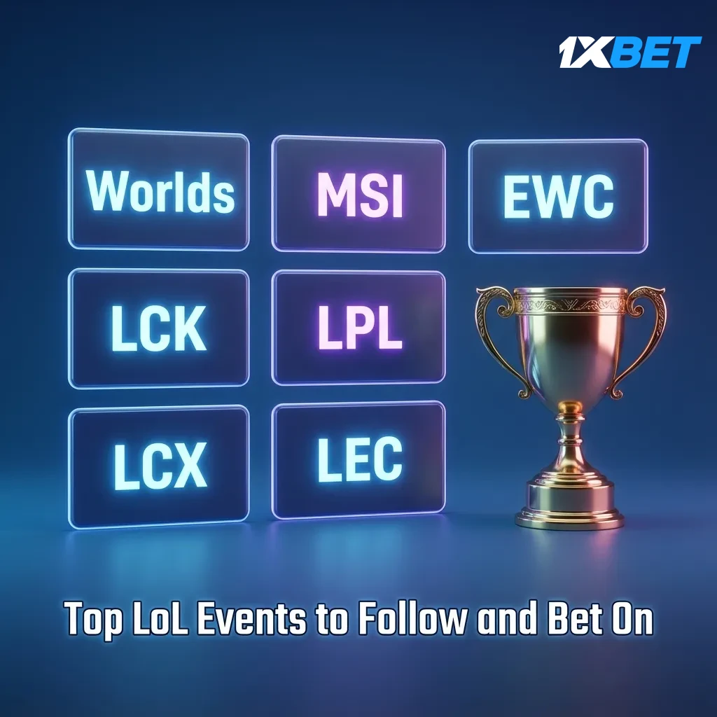 Top League of Legends events: Worlds, MSI, EWC, LCK, LPL, LEC; premier tournaments to follow and bet on.