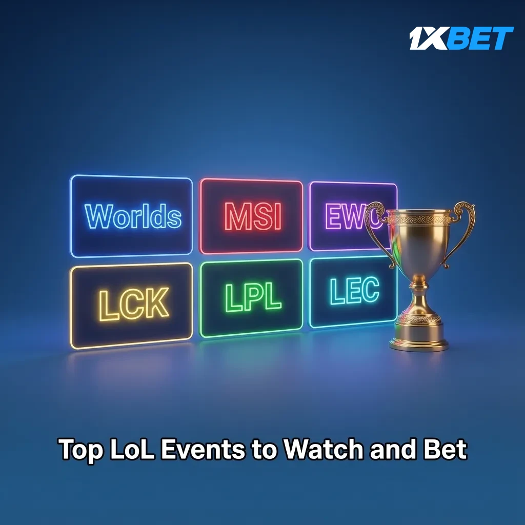 Top LoL events to watch and bet: Worlds, MSI, EWC LoL, LCK, LPL, LEC; popular with Nigerian bettors.
