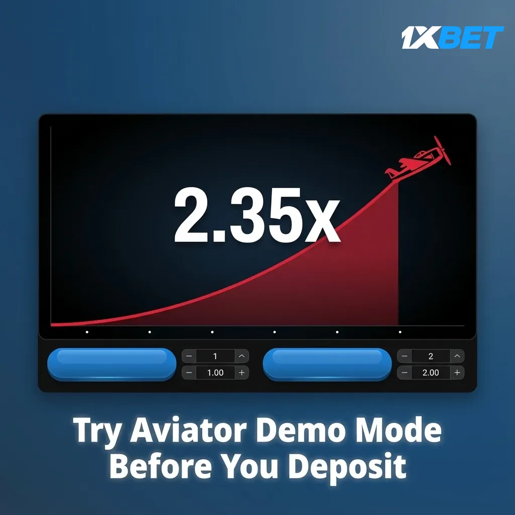 Aviator demo mode on 1xBet with virtual credits, Auto Bet, and cashout timing—practice risk-free before depositing.