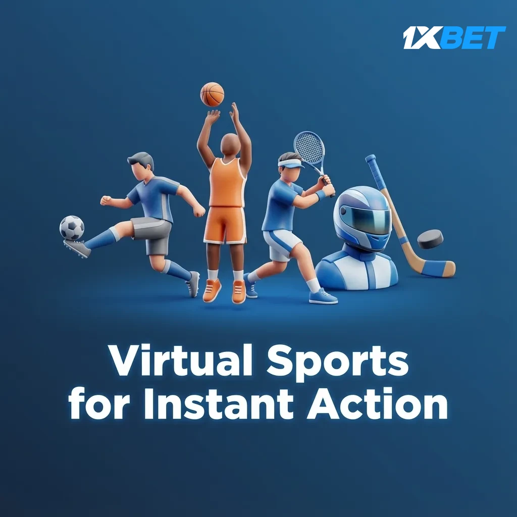 Virtual sports banner: RNG-based events that settle in minutes: football, cricket, horse racing, and greyhounds.