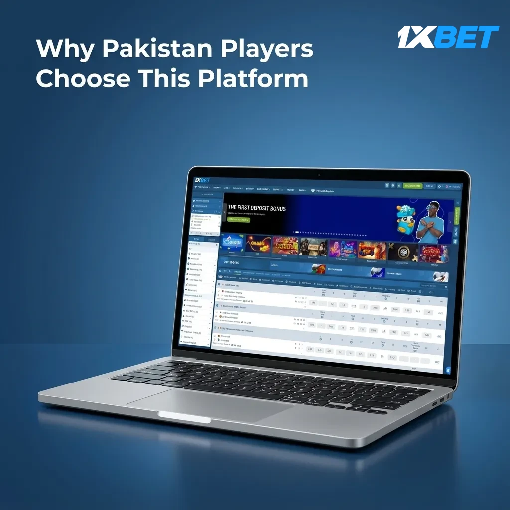 Infographic: Why Pakistan players choose 1xBet: wide sports odds, secure 2FA, fast apps, PKR currency, easy withdrawals.