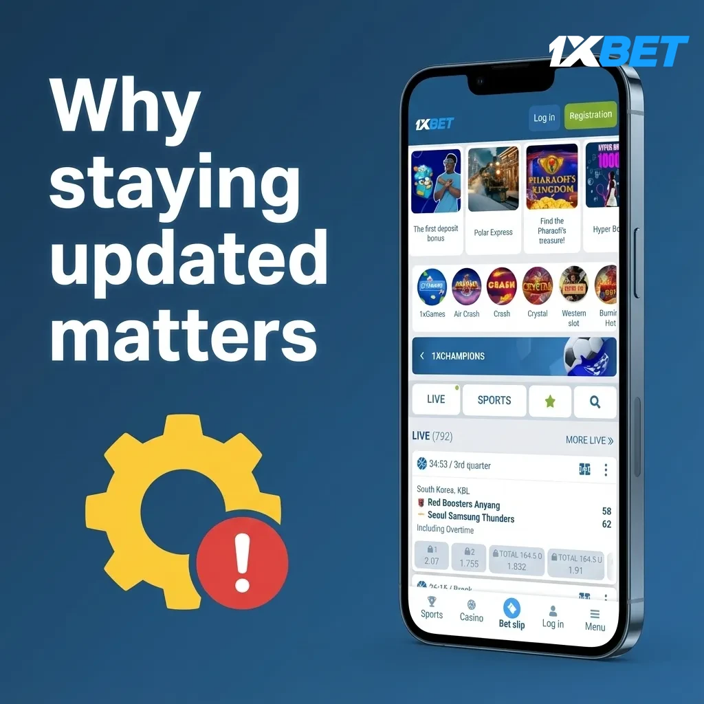 Infographic: Update app for better security, faster odds, stable streams, new markets, faster payments, fewer crashes.