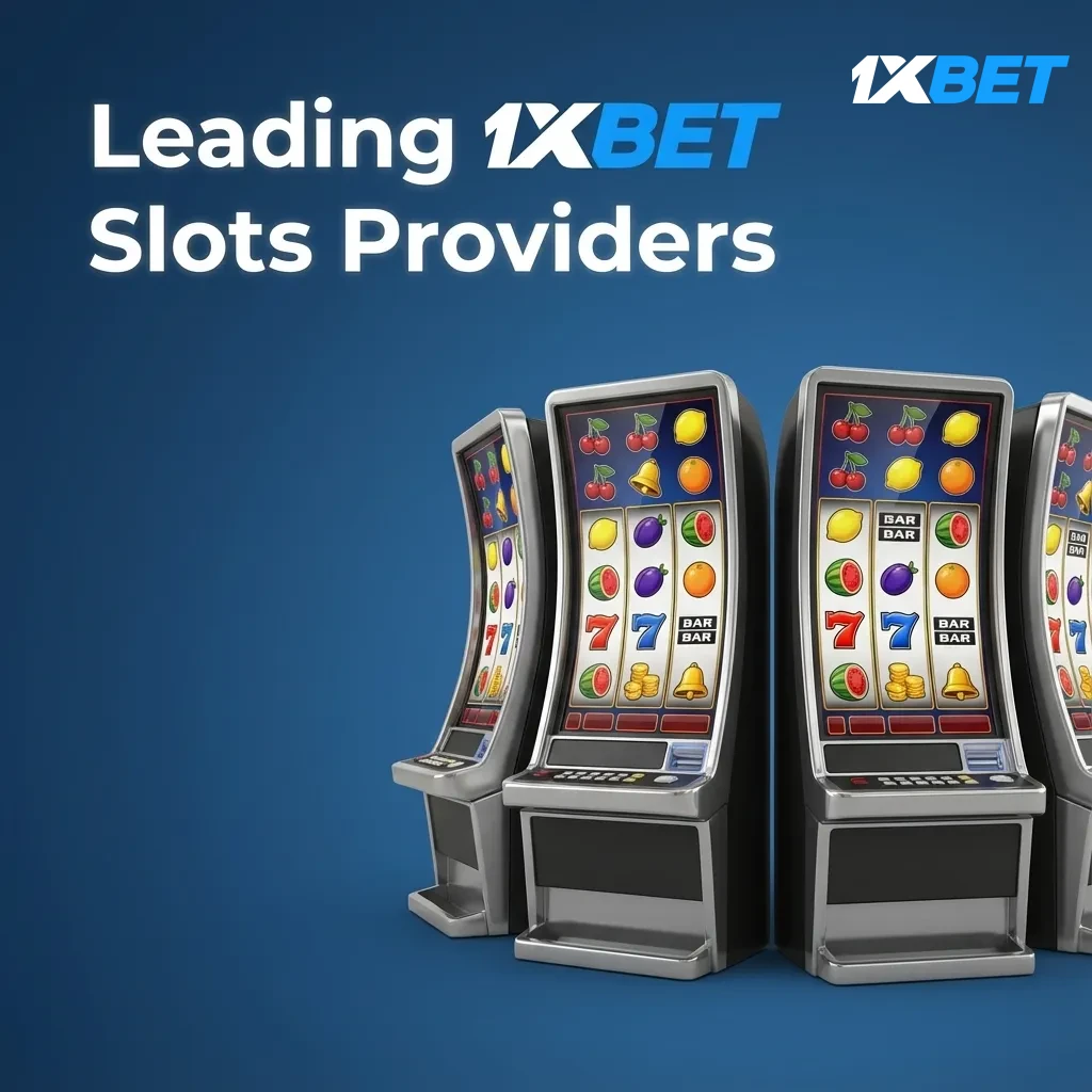 Leading 1xBet slots providers and game counts: Pragmatic Play 300+, NetEnt 200+, Play'n GO 200+, and more.