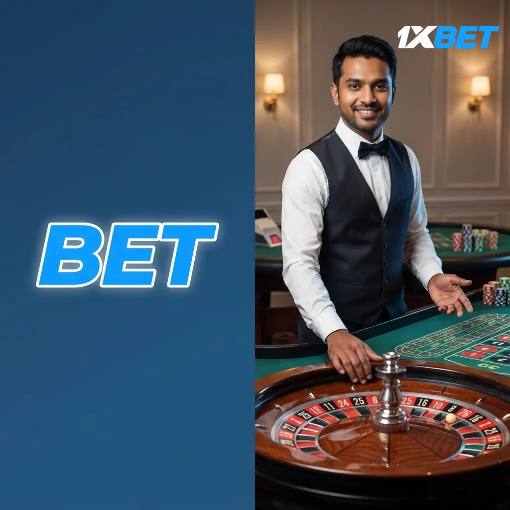1xBet India live casino with real dealers, chat, cameras; Roulette, Blackjack, Baccarat, Andar Bahar, game shows.