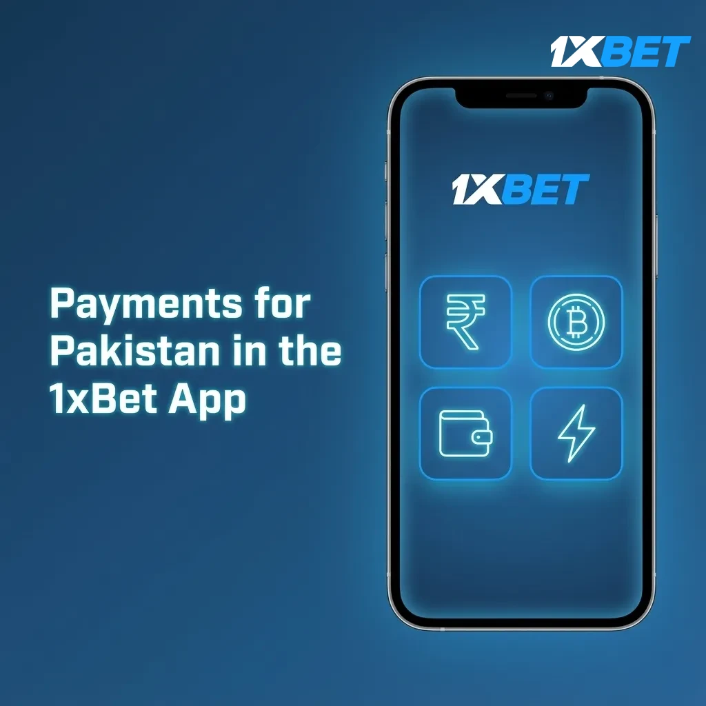 1xBet Pakistan payments: deposits 300 PKR, withdrawals 500 PKR; Easypaisa, JazzCash, cards, bank transfer, Skrill, crypto.