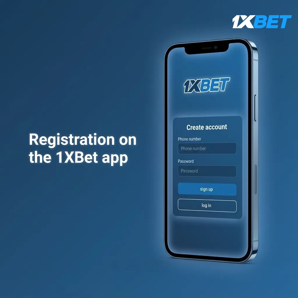 1xBet app registration screen on a smartphone showing Nigeria, NGN, sign-up options, and verification steps, 18+ and KYC.