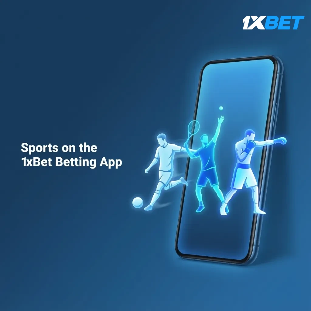 1xBet app showing live/pre‑match odds for cricket, football, tennis, kabaddi, basketball, and esports.