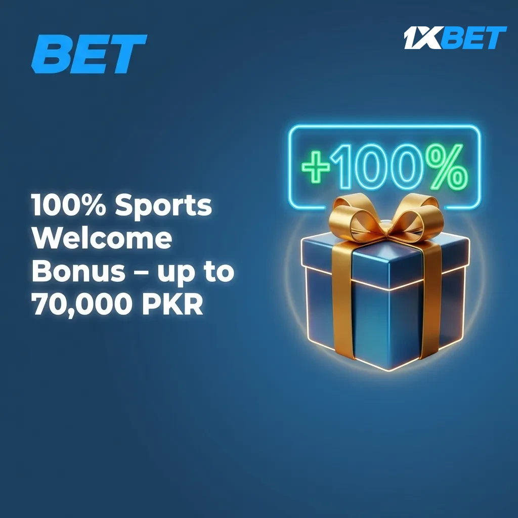 100% Sports Welcome Bonus – up to 70,000 PKR