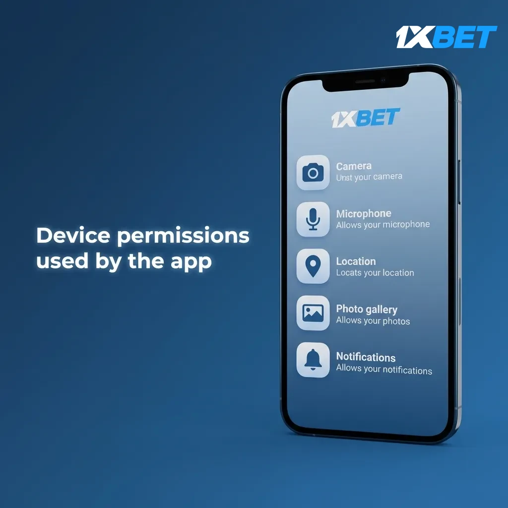 Device permissions used by the app