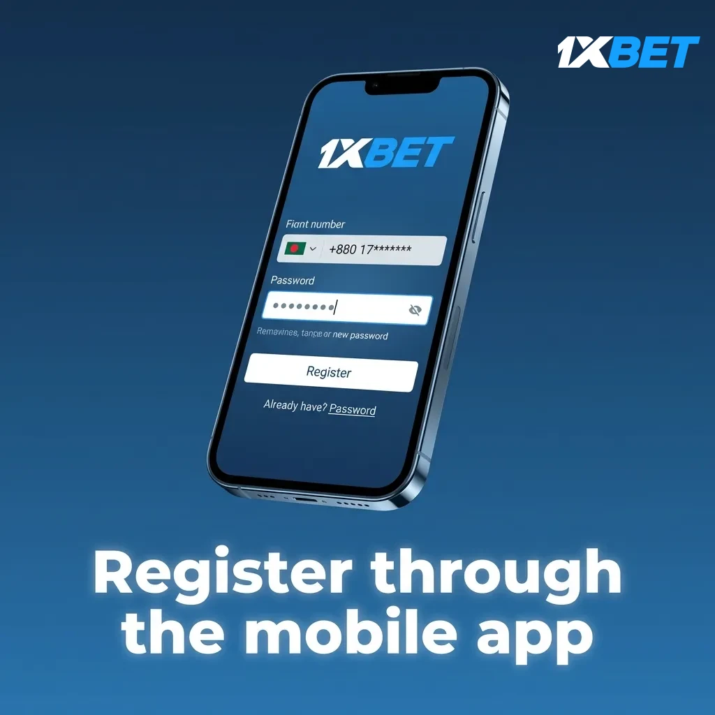 Register through the mobile app