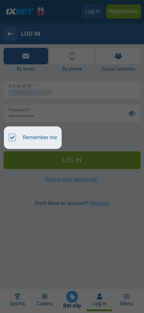 Activate automatic 1xBet Android login features to enter your account instantly.