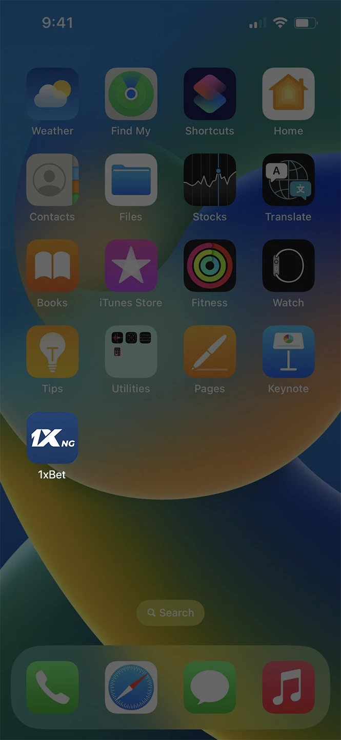 Monitor your iOS home screen for the 1xBet app icon to appear shortly.