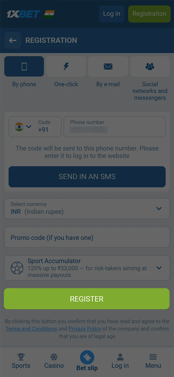 Finalize your 1xBet App Registration to access all betting features.