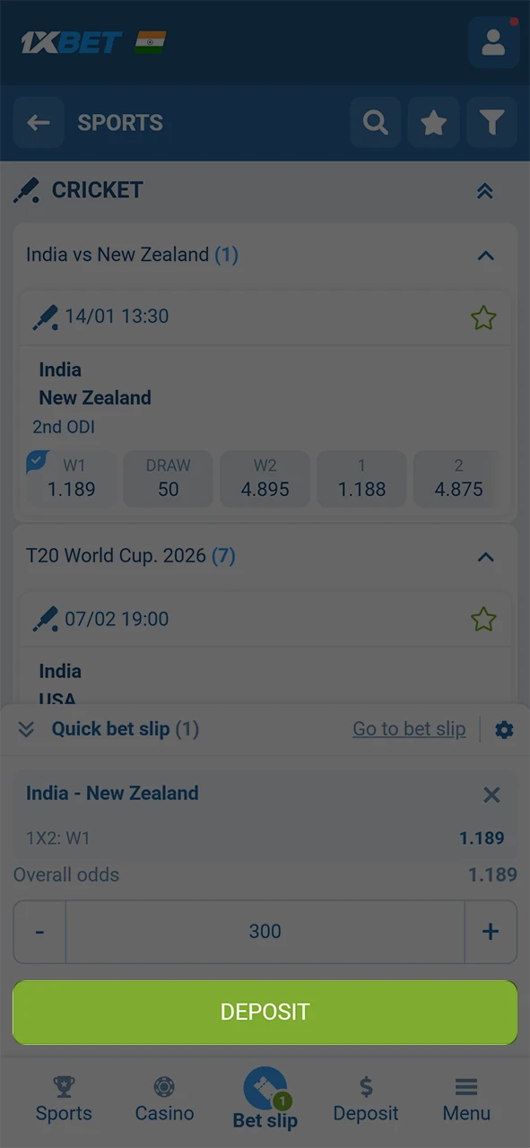 Place your official 1xBet App wager and confirm your mobile Betting.