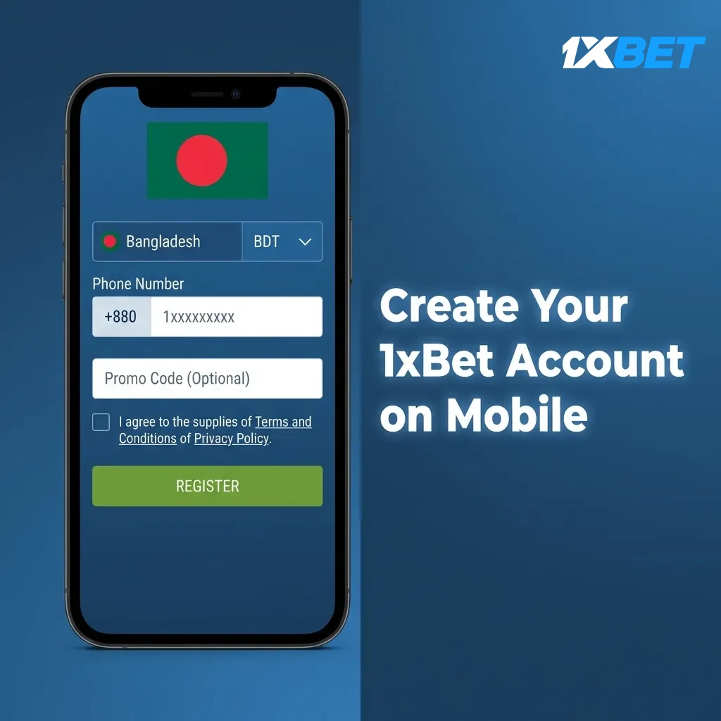 Create Your 1xBet Account on Mobile