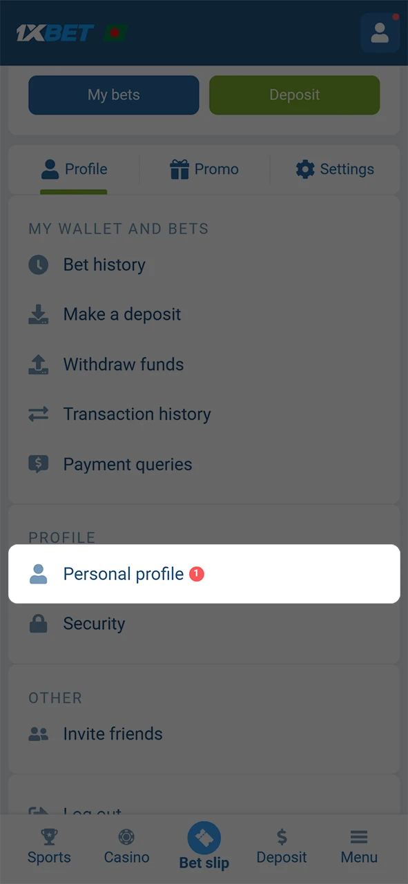 Wait for approval or reply to support regarding 1xBet verification.
