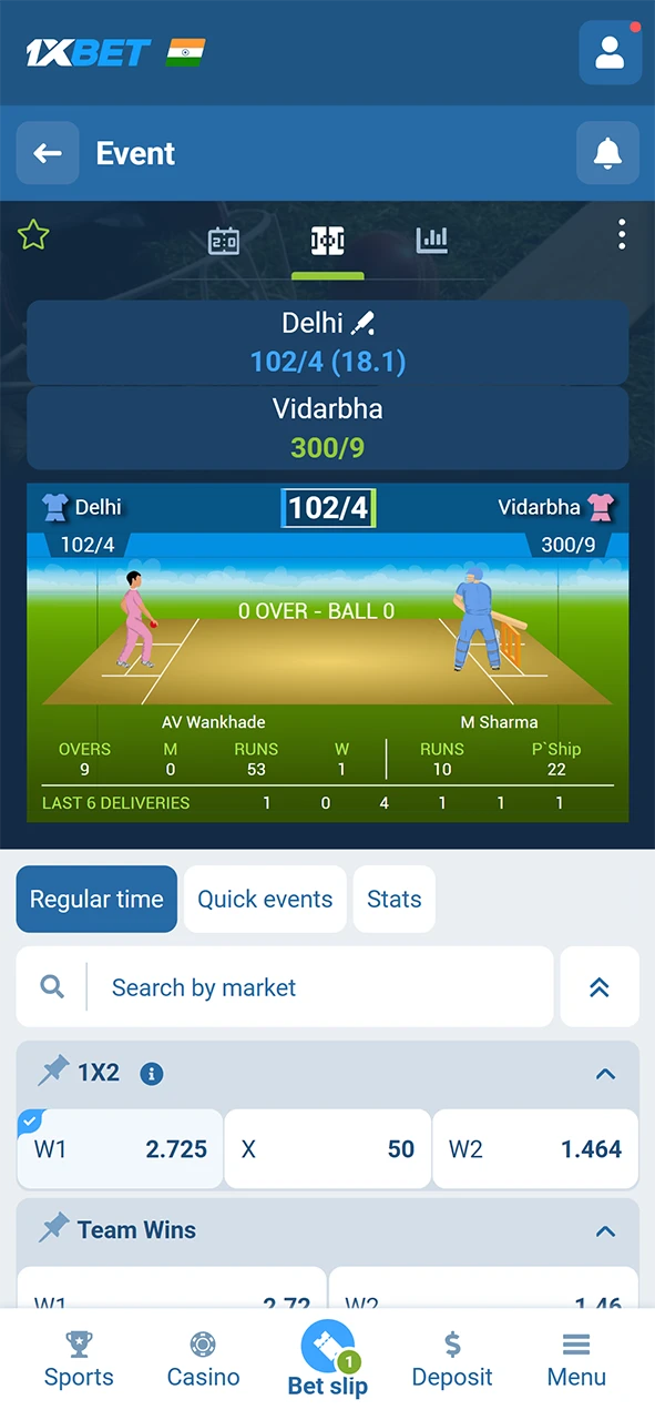 Monitor your 1xBet Bet live and use the cash out feature.