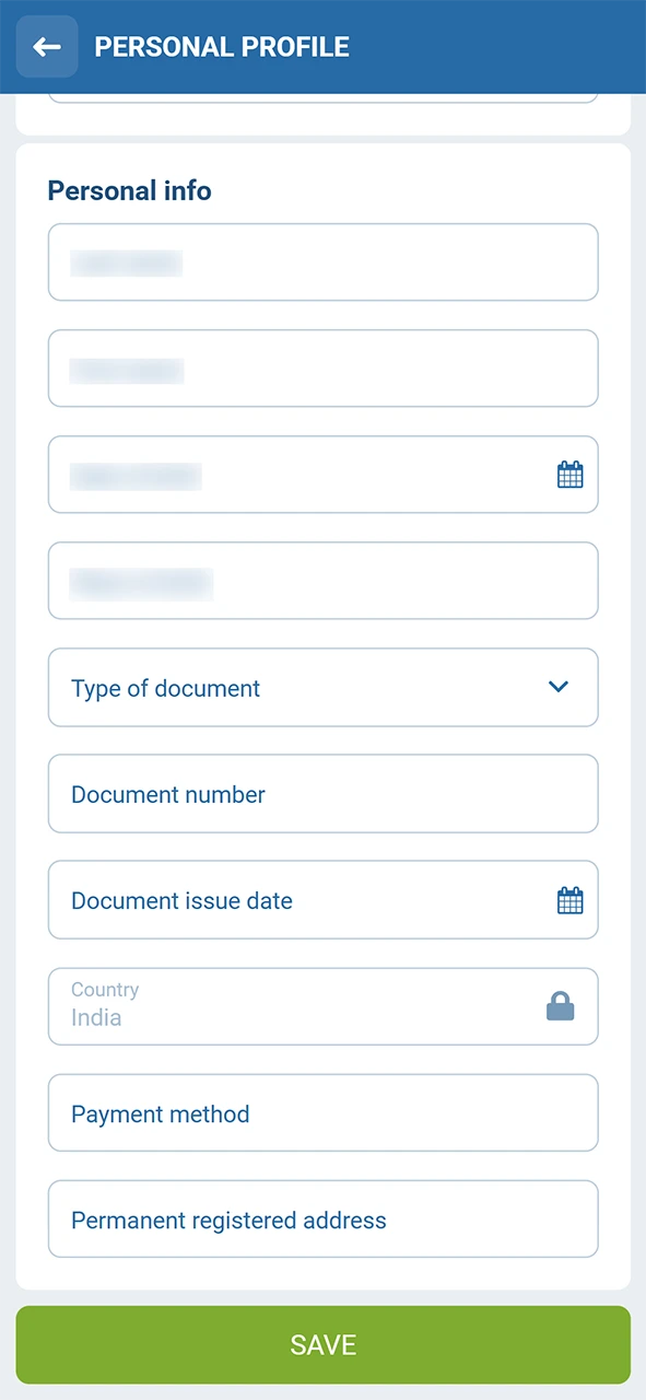 Navigate to the Verification section in your 1xBet profile to begin.