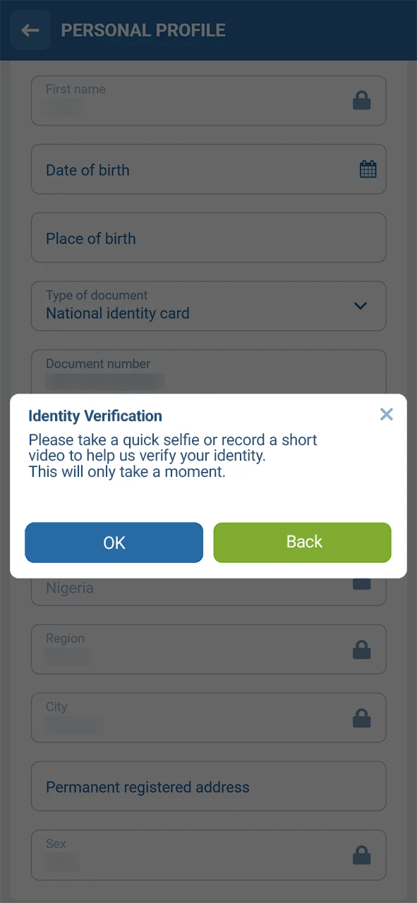 Perform a quick liveness check for 1xBet verification to protect your funds.